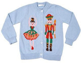 GIRLS BLUE KNIT CARDIGAN  SWEATER - NUTCRACKER BALLET