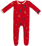 REINDEER ZIPPERED FOOTIE