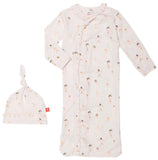 TUTU TWIRLS MODAL MAGNETIC COZY SLEEPER GOWN AND HAT SET