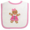 GIRL GINGERBREAD FEEDING BIB