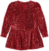 GIRLS RED SEQUIN DRESS