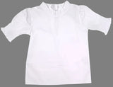 LYN SHORT SLEEVE WHITE TIE BACK BLOUSE