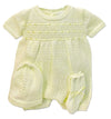 KNIT ROMPER 3 PIECE KNIT SET - YELLOW