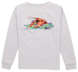 BOYS MARDI CRAWFISH LONG SLEEVE SHIRT - ICE GREY