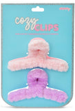 COZY HAIR CLIPS - PINK AND PURPLE