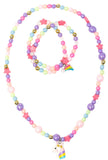 CHEERFUL STARRY UNICORN NECKLACE AND BRACELET SET