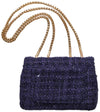 MEDIUM CLASSIC TWEED HANDBAG - NAVY