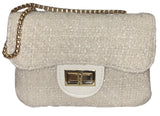 MEDIUM CLASSIC TWEED HANDBAG - CREAM