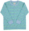 CASSIDY COMFY CREWNECK - HUGGA HIPPO WITH BEALE STREET BLUE