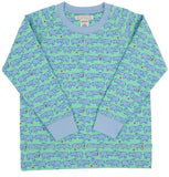 CASSIDY COMFY CREWNECK - HUGGA HIPPO WITH BEALE STREET BLUE