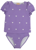 SHORT SLEEVE SNORKEL TOUR TANKINI - HEART EYES (PALISADES PURPLE)