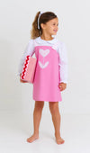 JILLIAN JUMPER - HAMPTONS HOT PINK AND PALM BEACH PINK WITH HEART TULIP APPLIQUE