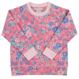 CASSIDY COMFY CREWNECK MT PARAN MINI FLORAL WITH PALM BEACH PINK