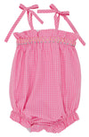 ROSEY ROMPER - PINK WILLOW WINDOWPANE