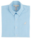 DEAN'S LIST DRESS SHIRT - BROOKLINE BLUE MINI GINGHAM