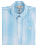 DEAN'S LIST DRESS SHIRT - BROOKLINE BLUE MINI GINGHAM