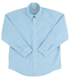 DEAN'S LIST DRESS SHIRT - BROOKLINE BLUE MINI GINGHAM