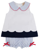 COLLEEN'S COLORBLOCK SET WORTH AVENUE WHITE WITH NANTUCKET NAVY , RICHMOND RED , AND PARK CITY PERIWINKLE STRIPE