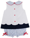 COLLEEN'S COLORBLOCK SET - WORTH AVENUE WHITE WITH NANTUCKET NAVY, RICHMOND RED, AND PARK CITY PERIWINKLE STRIPE