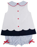 COLLEEN'S COLORBLOCK SET WORTH AVENUE WHITE WITH NANTUCKET NAVY , RICHMOND RED , AND PARK CITY PERIWINKLE STRIPE