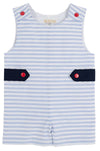 JACK KEENE JON JON PARK CITY PERIWINKLE STRIPE WITH NANTUCKET NAVY AND RICHMOND RED BUTTONS