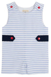 JACK KEENE JON JON PARK CITY PERIWINKLE STRIPE WITH NANTUCKET NAVY AND RICHMOND RED BUTTONS