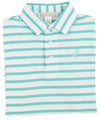 PRIM AND PROPER POLO - TURKS TEAL STRIPE