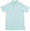 PRIM AND PROPER POLO - TURKS TEAL STRIPE