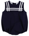 SLEEVELESS TOWNES TOP SAIL BUBBLE - NANTUCKET NAVY