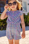 MARION ROSE ROMPER - PIER POINTE PLAID