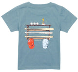 BOYS BAT RACK SHORTSLEEVE STEEL BLUE