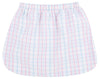 SUSANNE SKIRT - BEALE STREET BLUE AND HAMPTONS HOT PINK SEERSUCKER