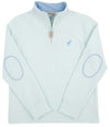 HAYWORD HALF-ZIP - SEA ISLAND SEAFOAM STRIPE WITH BEALE STREET BLUE