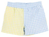 SHEFFIELD SHORTS - BUCKHEAD BLUE GINGHAM AND LAKE WORTH YELLOW GINGHAM