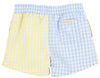 SHEFFIELD SHORTS - BUCKHEAD BLUE GINGHAM AND LAKE WORTH YELLOW GINGHAM