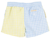 SHEFFIELD SHORTS - BUCKHEAD BLUE GINGHAM AND LAKE WORTH YELLOW GINGHAM