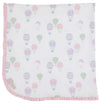 BABY BUGGY BLANKET - UP UP AND AWAY (PINK) WITH PALM BEACH PINK