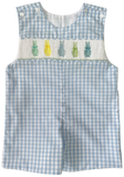 BOYS BUNNY PASTEL SMOCKED SHORTALL