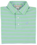 PRIM AND PROPER POLO GRACE BAY GREEN , BEALE STREET BLUE , AND WORTHAVENUE WHITE STRIPE WITH BEALE STREET BLUE STORK