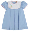 BUNNY PHIPPS FROCK - BEALE STREET BLUE WITH BUNNY APPLIQUE