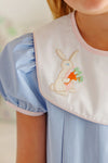 BUNNY PHIPPS FROCK - BEALE STREET BLUE WITH BUNNY APPLIQUE