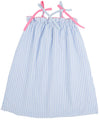 LAINEY'S LITTLE DRESS - BEALE STREET BLUE STRIPE WITH HAMPTONS HOT PINK