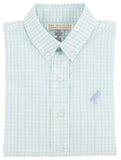 DEAN'S LIST DRESS SHIRT - SEA ISLAND SEAFOAM AND BEALE STREET BLUE WINDOWPANE