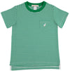 CARTER CREWNECK KIAWAH KELLY GREEN STRIPE WITH MULTICOLOR STORK