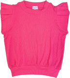 OLIVIA KNIT TOP - HOT PINK