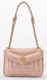 GIRLS METALLIC PINK QUILTED BAG