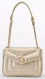 GIRLS METALLIC GOLD QUILTED BAG