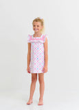 DARLA DRESS - FRENCH COUNTRY FLORAL WITH HAMPTONS HOT PINK