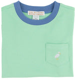 CARTER CREWNECK GRACE BAY GREEN WITH BARBADOS BLUE AND MULTICOLOR STORK