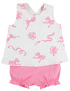 BETTYE BLOOMER SET NEVER TOO MANY BOWS WITH HAMPTONS HOT PINK